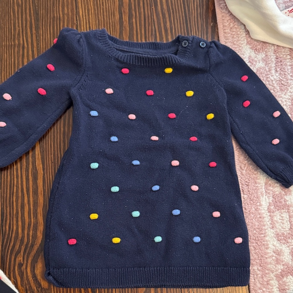 GAP Navy Sweater with Multicolor Dots